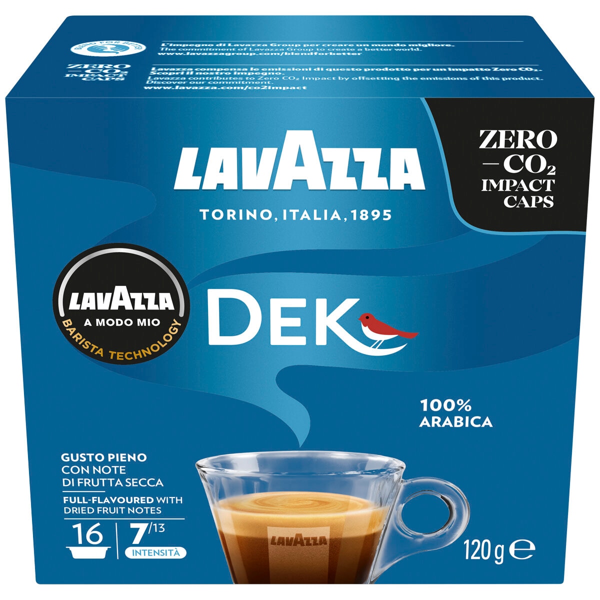 Lavazza A Modo Mio Dek Decaf Coffee Capsules 96 Pack
