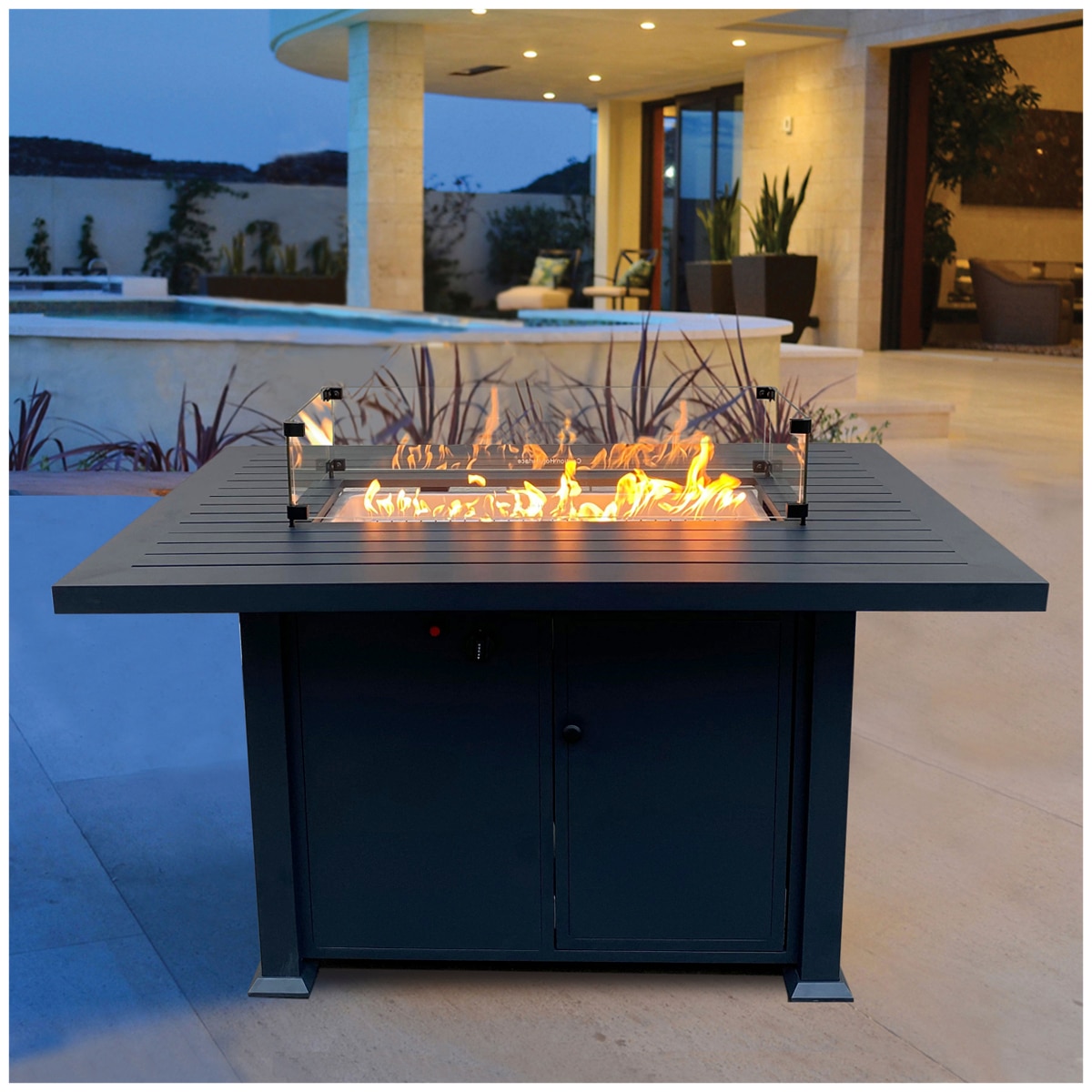 Backyard Elements Rectangular Gas Fire Pit Costco Australia