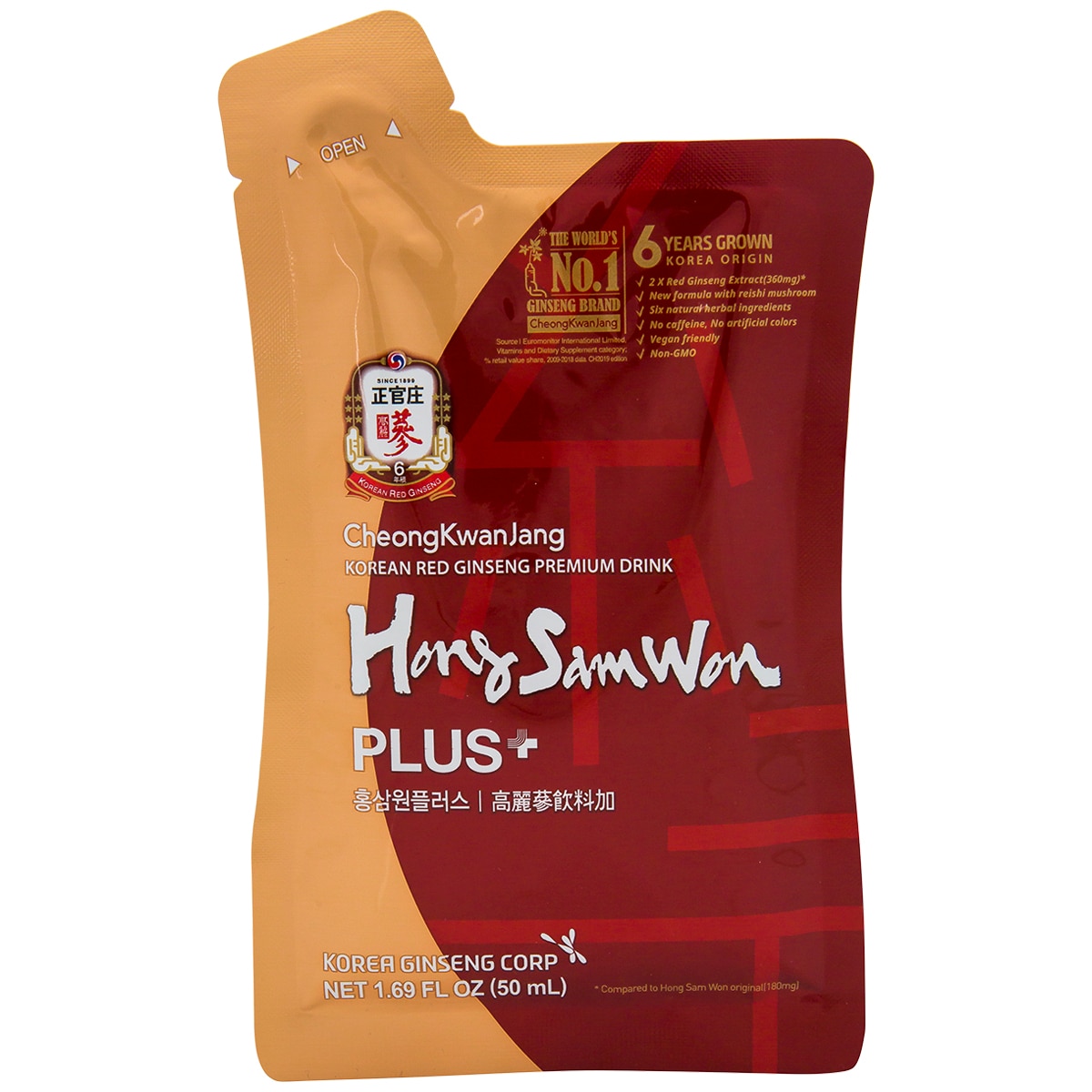 Hong Sam Won Korean Red Ginseng Hong Sam Won Plus Korean Red Ginseng Tea Pouch 30 x 50ml | Costco Australia