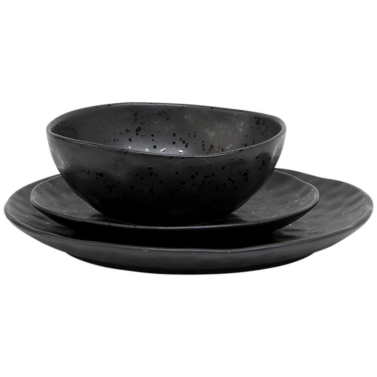 Salt and Pepper Napier Dinner Set 18 Piece Black