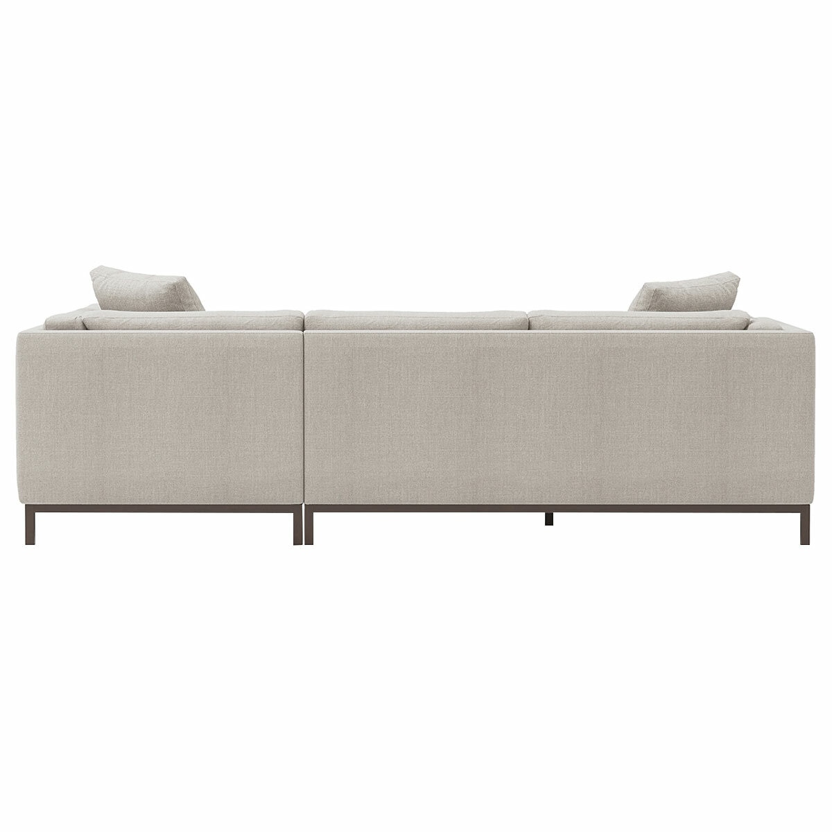 Valencia Bergen Fabric Sectional Lounge Right Chaise Beige Valencia Bergen Fabric Sectional Lounge Right Chaise Beige