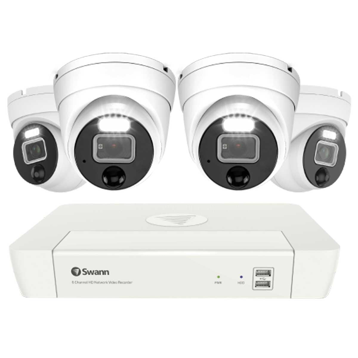 Swann Security System 4 Camera 8 Channel 4K Master-Series NVR SWNVK-87680W4DWL-AU