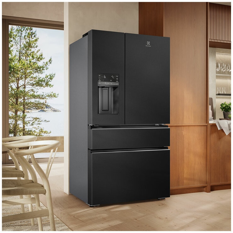 Electrolux 609L French Door Fridge Matte Black EHE6191BB Electrolux 609L French Door Fridge Matte Black EHE6191BB