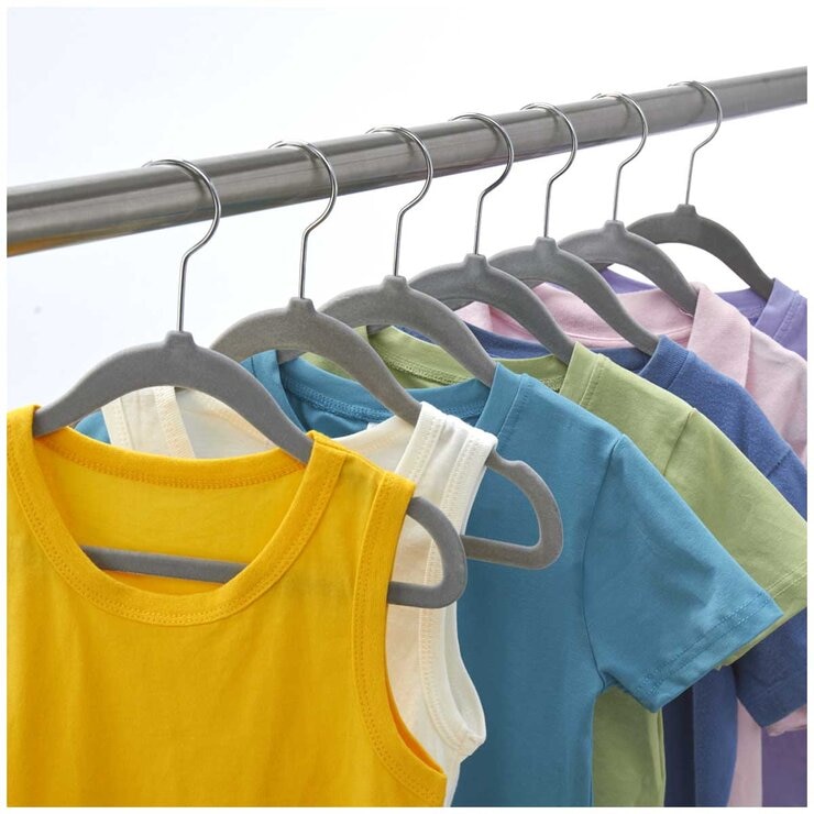 Flocked Kids Hangers 25 Pack