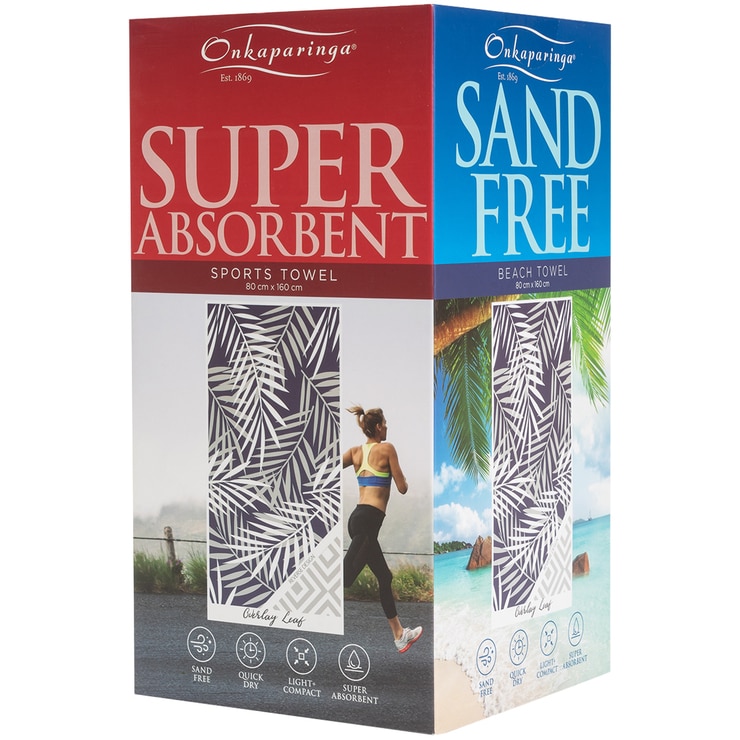 Onkaparinga Sand Free Towel Overlay Leaf Costco Australia