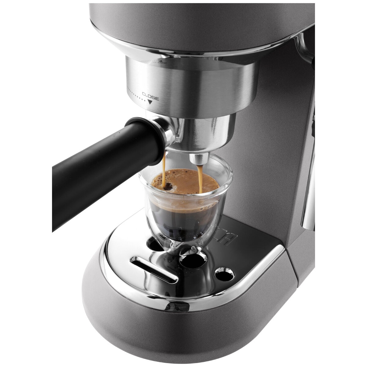 Delonghi EC785GY Dedica Metallics Coffee Machine, Pewter Grey