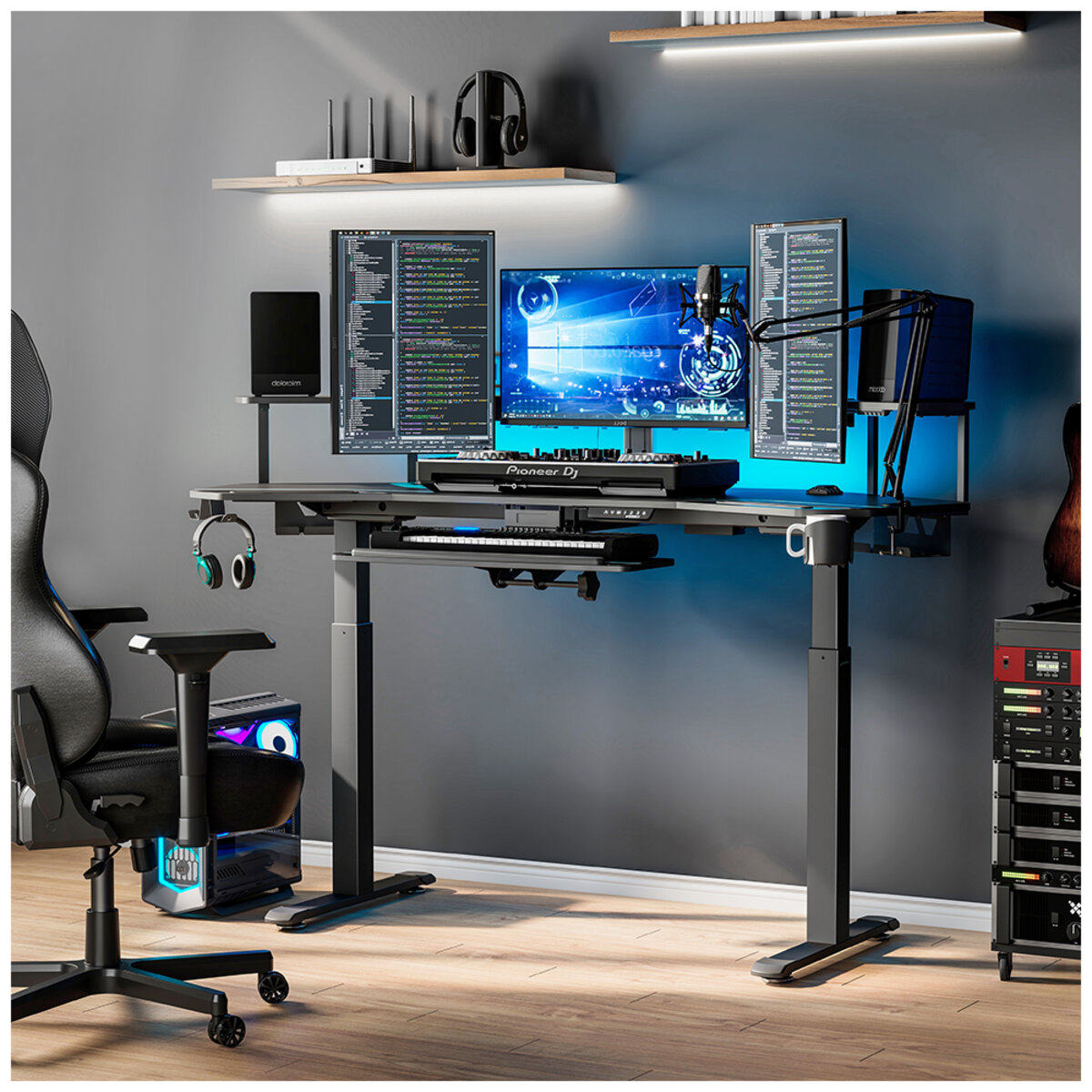Onex Eureka Gc08 Studio Electric Standing Desk With Keyboard