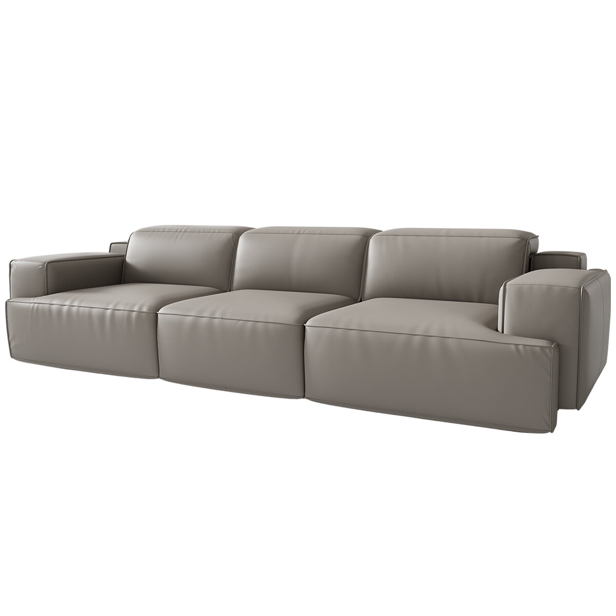 Valencia Valentina Leather Reclining Lounge 3 Seater Grey Color