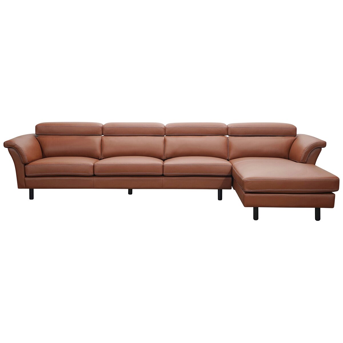 Moran Carson 3-seater Leather Sofa - Premium Pecan