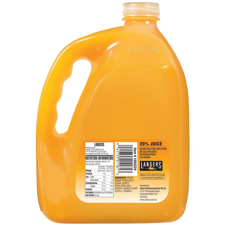 Langers Mango Nectar 3.78L Costco Australia