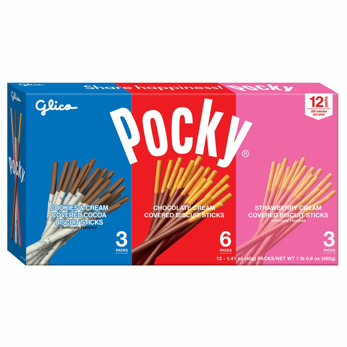 Glico Pocky Variety Pack 12 x 40g Glico Pocky Variety Pack 12 x 40g