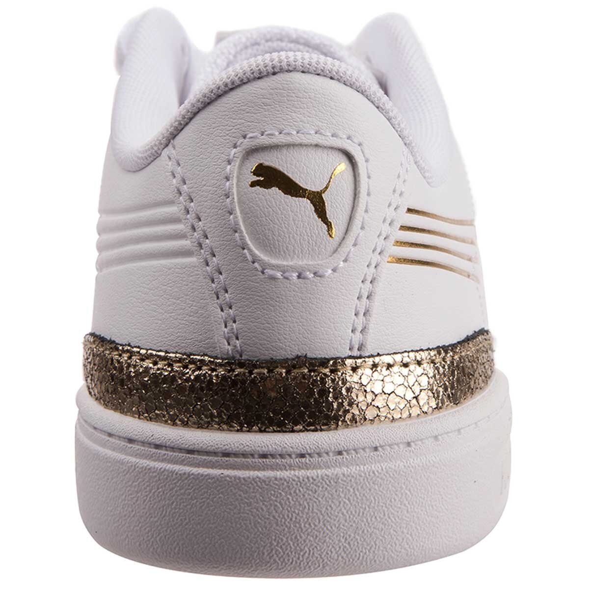 Puma Vikky V3 Leather Metallic Shine White Gold
