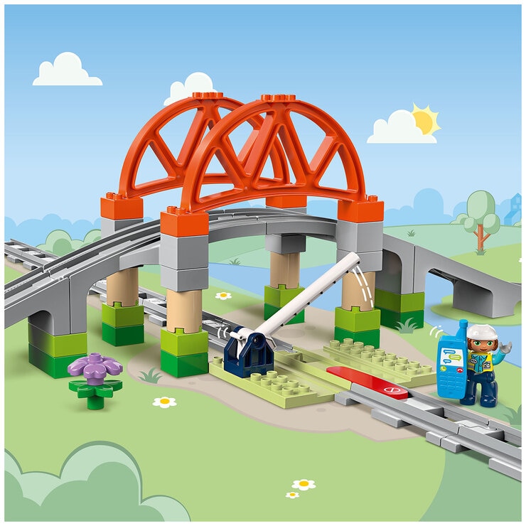 LEGO DUPLO Town Train Bridge and Tracks Expansion Set 10426
