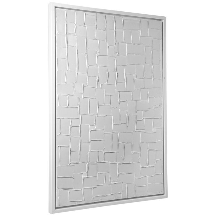 Cafe Lighting and Living Mosaic Blanco Canvas Painting White Cafe Lighting and Living Mosaic Blanco Canvas Painting White