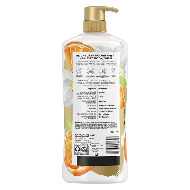 Pantene Essential Botanicals Jasmine & Citrus Conditioner 1.13L