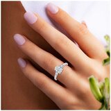 18KT White Gold 1.32ctw Diamond Oval Shaped Bridal Ring