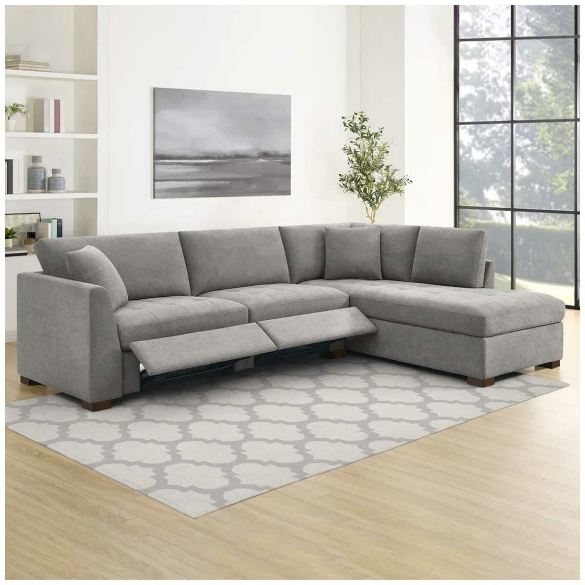 Thomasville Miles Fabric Sectional with Power Footrest