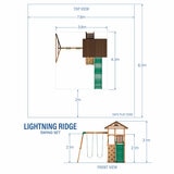 Backyard Discovery Lightning Ridge Playcenter Cedar Wood Swing Set