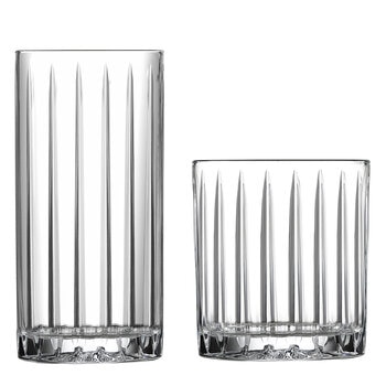 King Crystal Revel Glass Drink Set 16 Piece