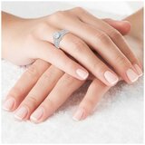 18KT White Gold 2.00ctw Round Diamond 0.90ct Centre Ring