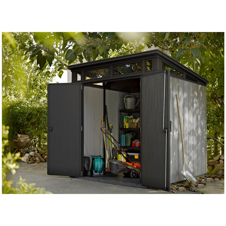 7' x 7' keter artisan pent plastic garden shed 2.18 x 2