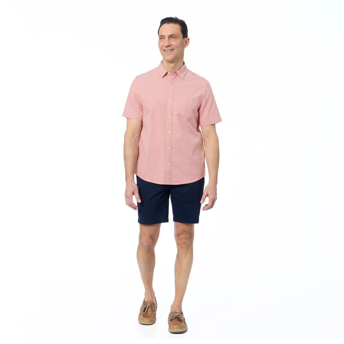 Tailor Vintage Short Sleeve Stretch Oxford Shirt Dusty Rose Tailor Vintage Short Sleeve Stretch Oxford Shirt Dusty Rose