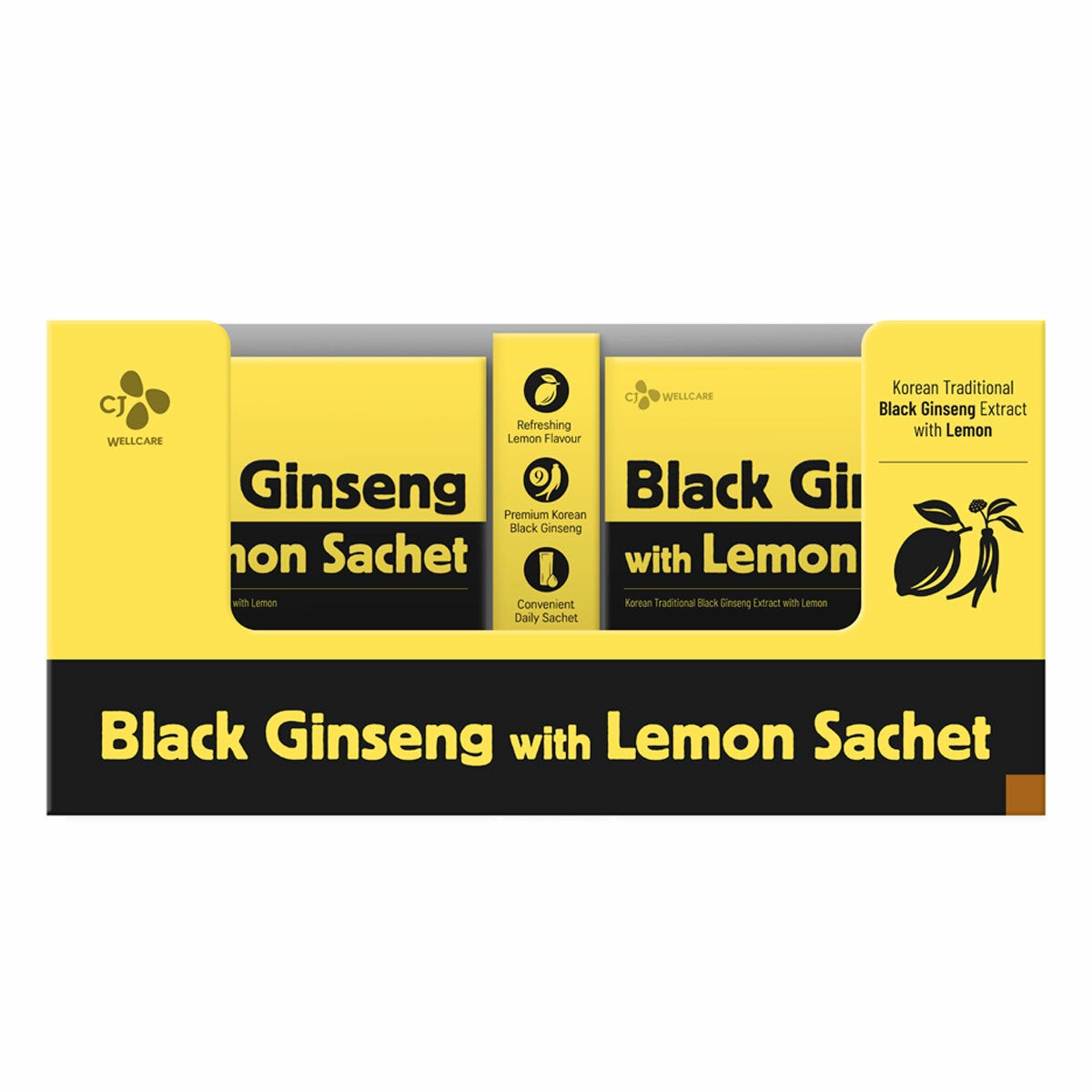 CJ Wellcare Black Ginseng Lemon Stick 50 x 10g CJ Wellcare Black Ginseng Lemon Stick 50 x 10g