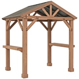 Yardistry 2.13 x 1.64 m Wooden Backyard Pavilion Gazebo