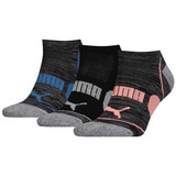 Puma 8pk No Show Socks - Black/Peach