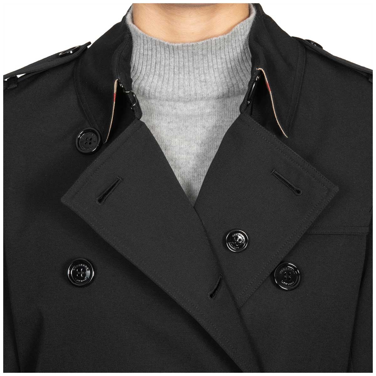 Burberry Harbourne Trench Coat Black