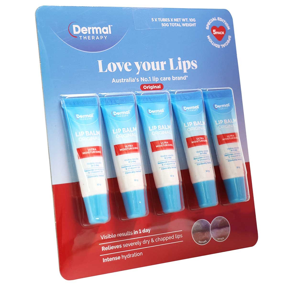 Dermal Therapy Lip Balm Original 5 x 10g
