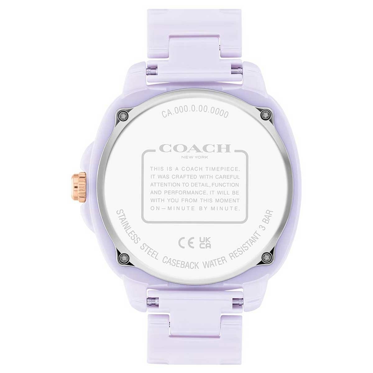 Coach Kitt Lavendar Ceramic Women's Watch 14504481