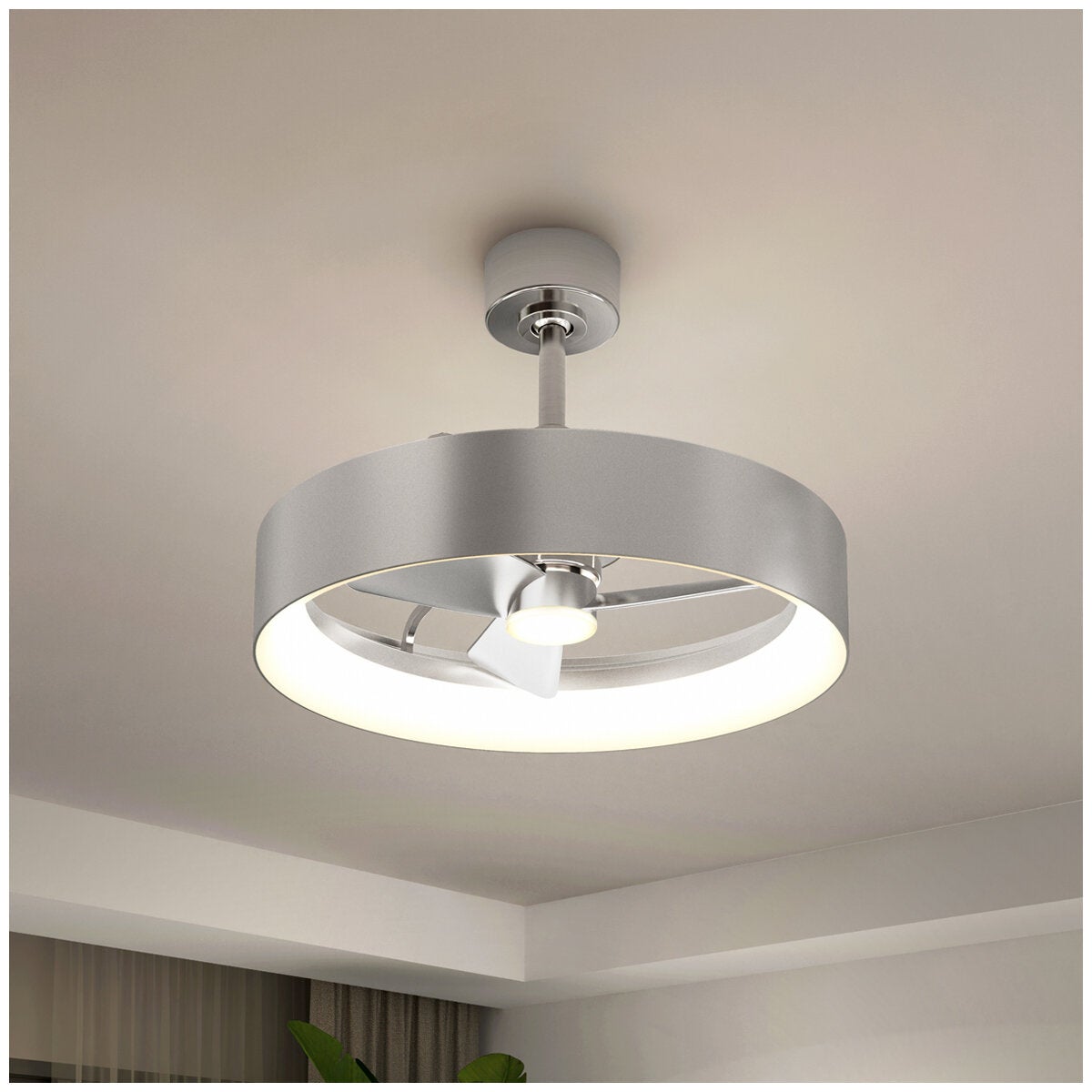 Artika Brushed Nickel With Remote Austin 58cm Ceiling Fan
