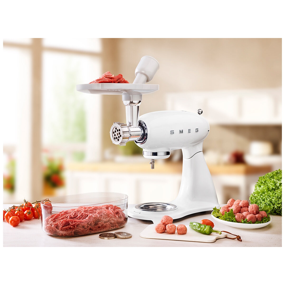 Smeg 50's Style Stand Mixer White SMF03WHAU