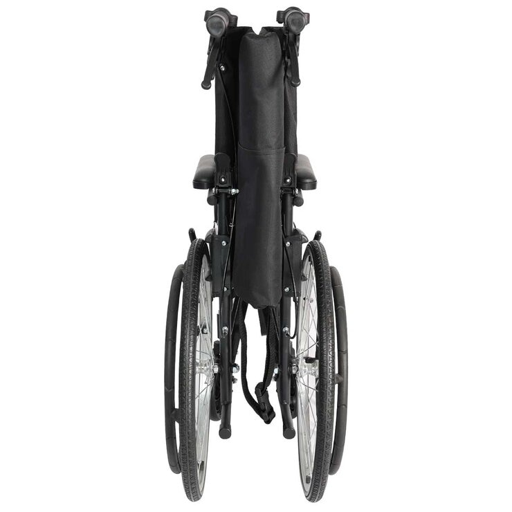 Altus Transport Wheelchair Lightweight Folding Self Propelled 20 Inch Wheel Black