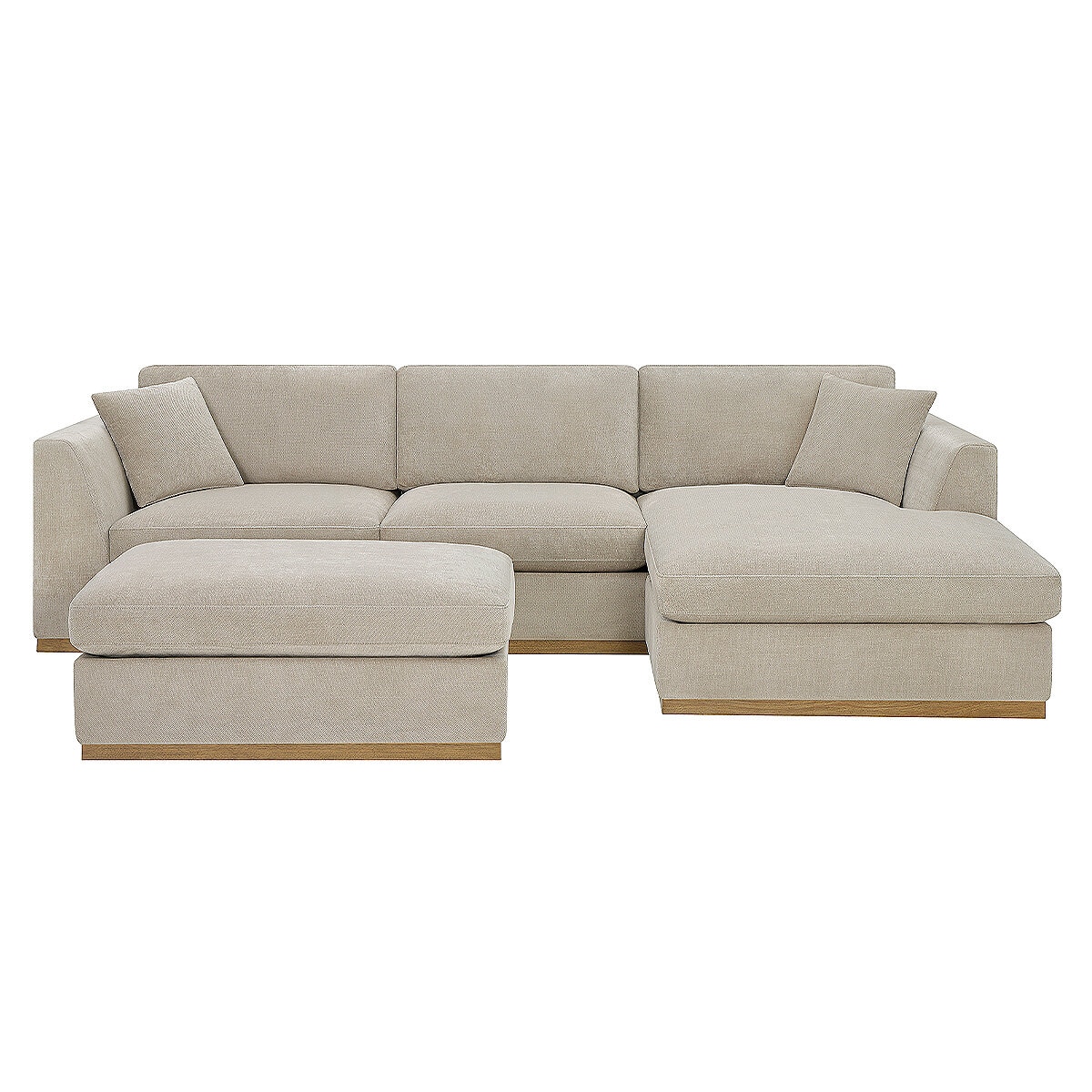 Henredon 4-Piece Fabric Sectional With Ottoman