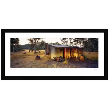 Ken Duncan Dogmans Hut Alpine NP Framed Print 101.2 x 51.9cm