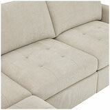 Thomasville 3 Piece Fabric Sectional with 2 Power Footrests