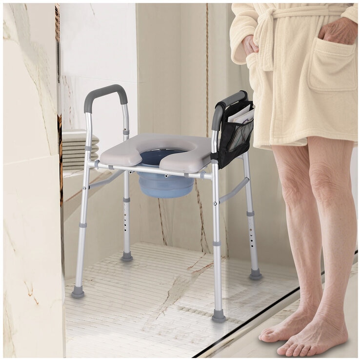 Altus Heavy Duty Bedside Commode Raised Toilet Seat Shower Chair
