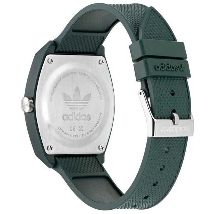 Adidas Originals Project Two Black Dial Green Strap Watch AOST22566
