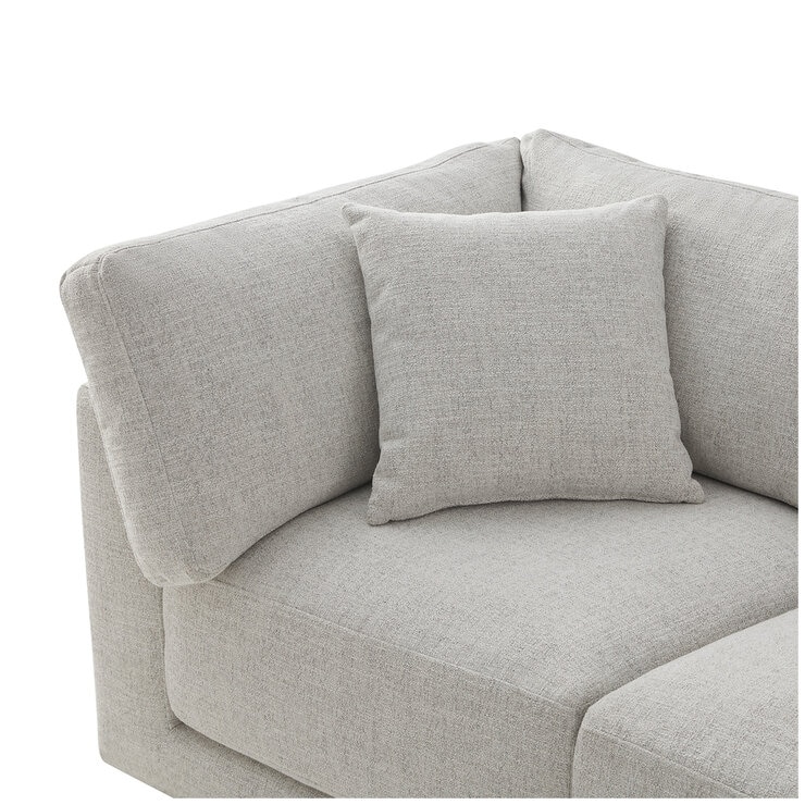 Aiden & Ivy 4 Piece Fabric Modular Sofa With 2 Pillows