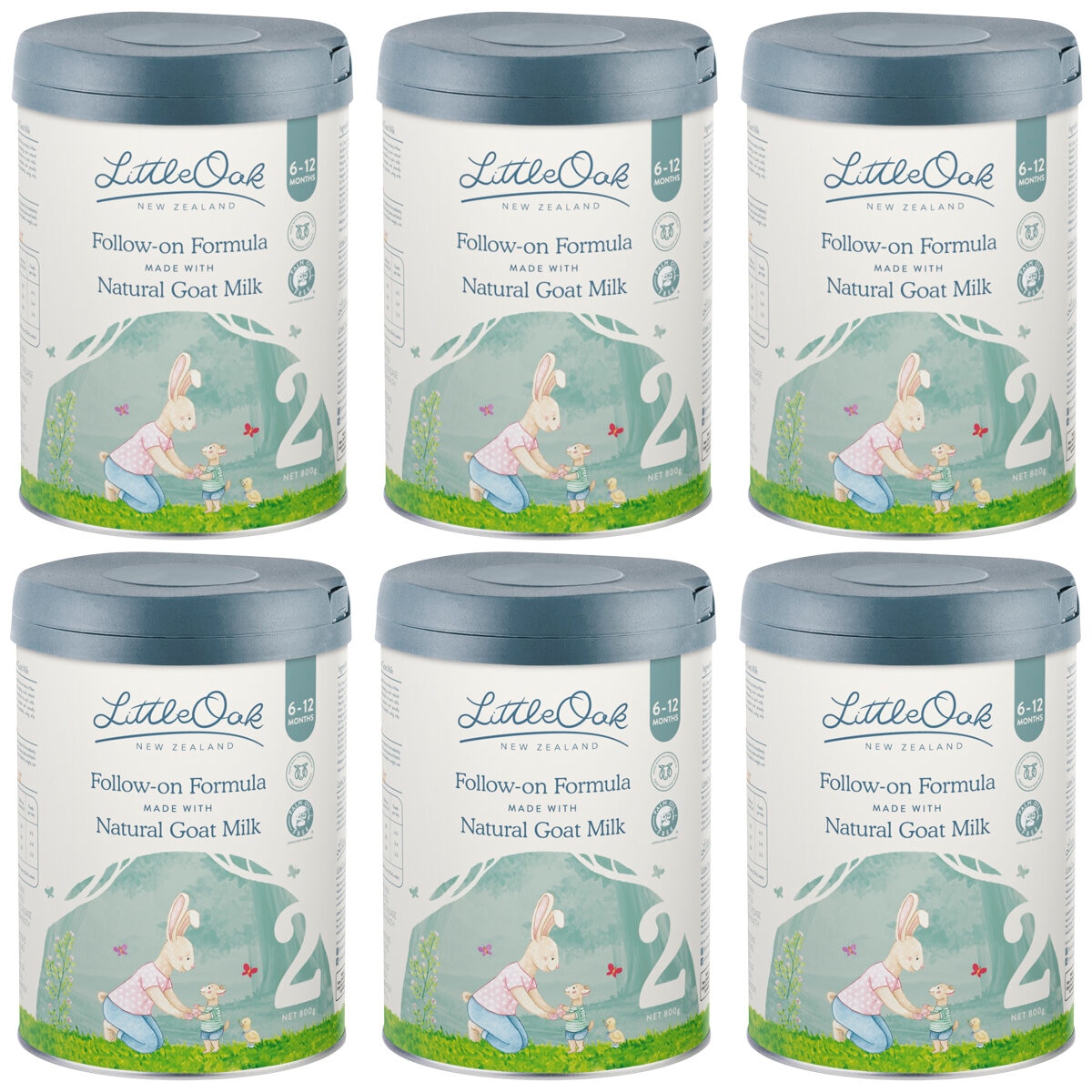 LittleOak Natural Goat Milk Follow-On Formula Stage 2 6x800g