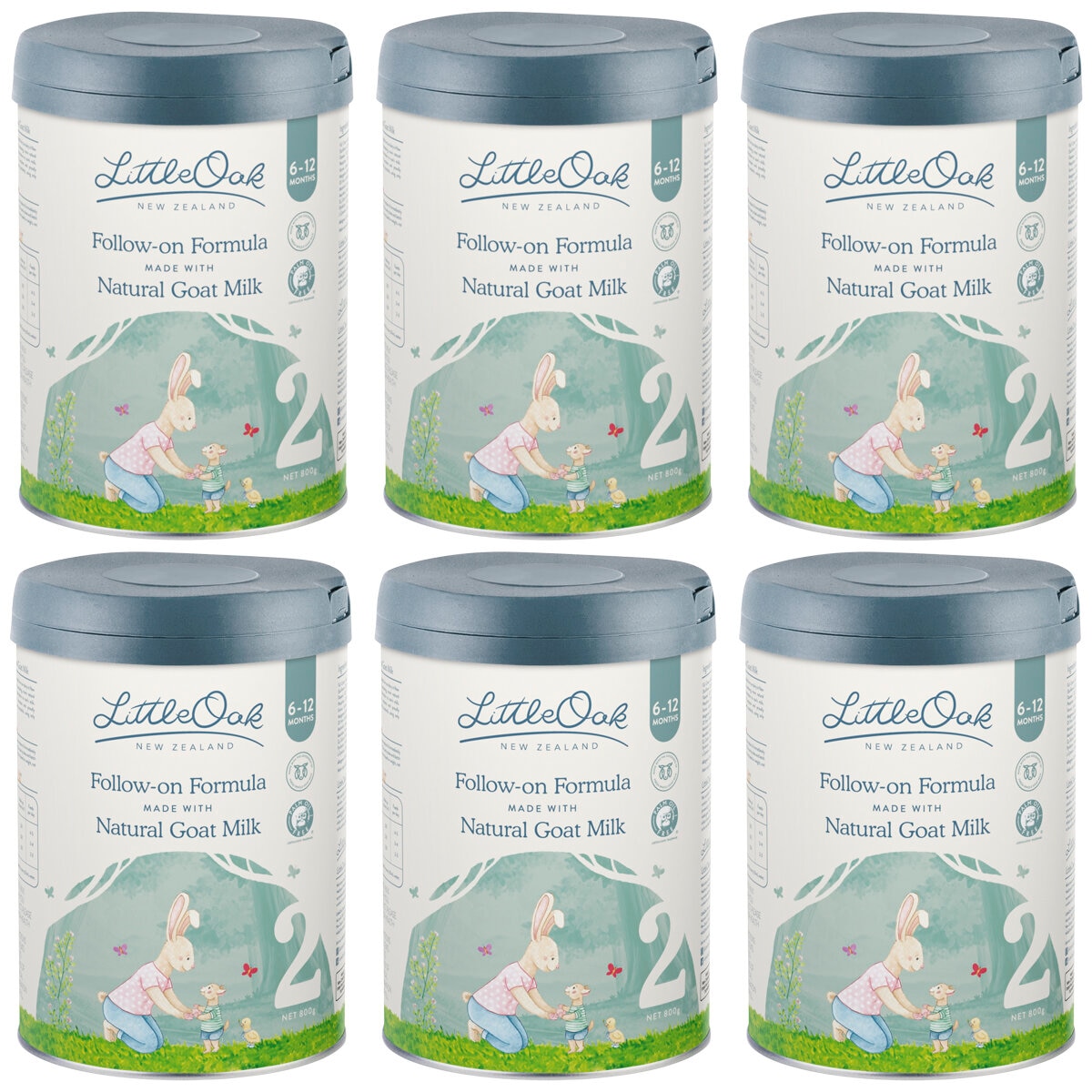 LittleOak Natural Goat Milk Follow-On Formula Stage 2 6x800g