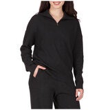 TKEES Women's 1/4 Zip Ribbed Sweater