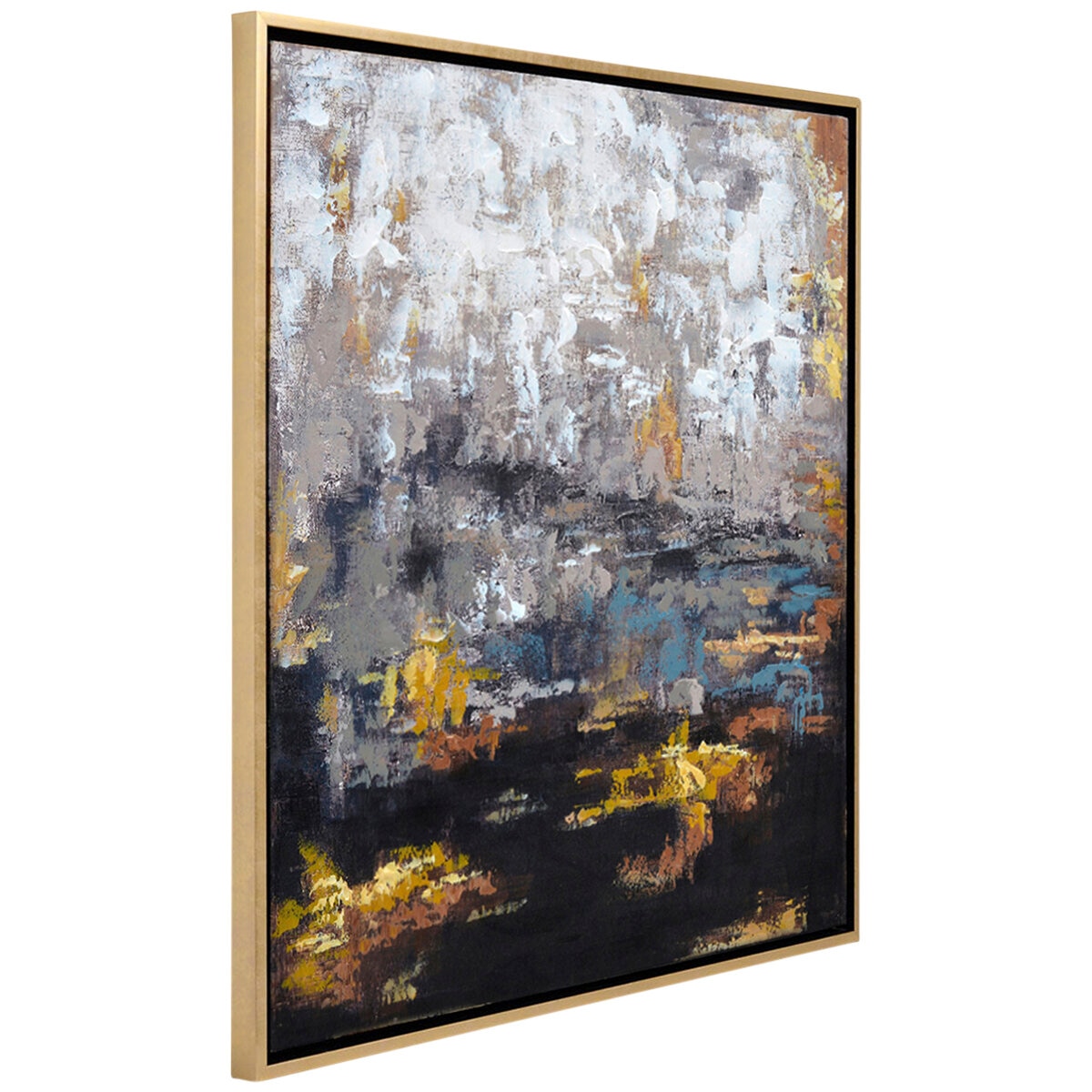 Cafe Lighting and Living The Adventure Canvas Painting GoldWhite