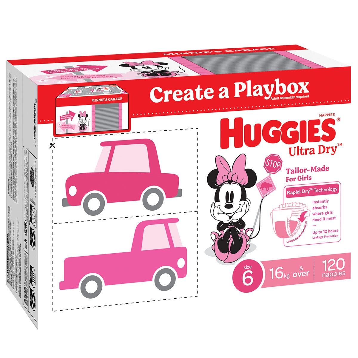 Huggies Size 6 Girls 120ct