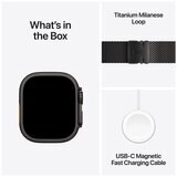 Apple Watch Ultra 2 GPS + Cellular 49mm Black Titanium Case With Black Titanium Milanese Loop L