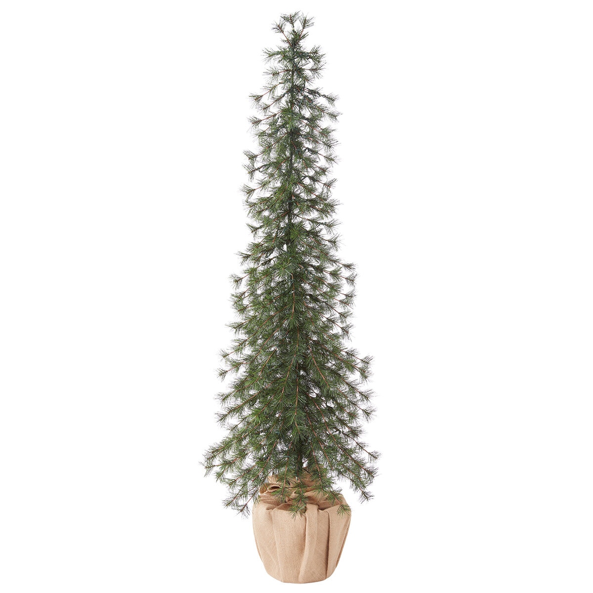LED Needle Pine Burlap Tree Set 3 Piece