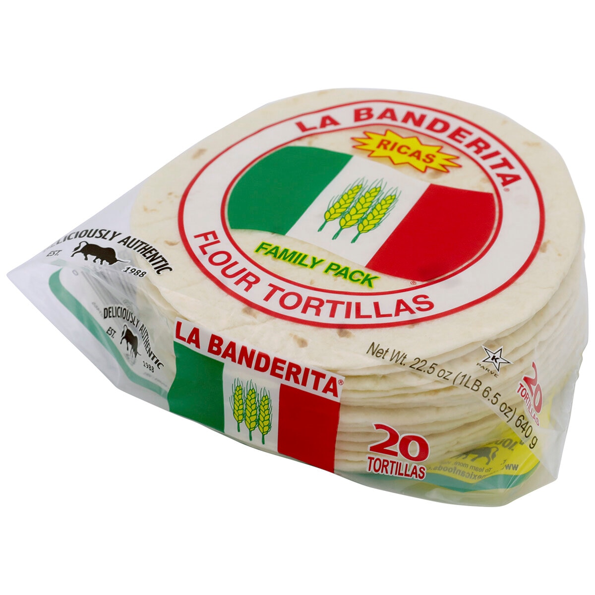 La Banderita Flour Tortillas Family 20 Pack 640g