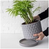 over&back Set of 2 Honeycomb Ceramic Planters
